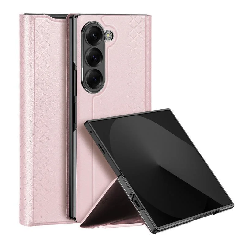 Φωτογραφία προϊόντος: Θήκη Δερμάτινη PU Dux Ducis Bril Samsung Galaxy Z Fold 7 5G Magnetic Ροζ N69668