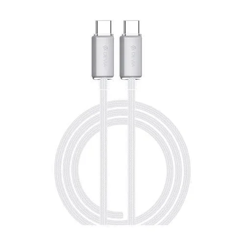 Φωτογραφία προϊόντος: Καλώδιο Σύνδεσης USB 2.0 Devia EC688 Woven USB C σε USB C PD 60W 1.5m Extreme Λευκό N64890