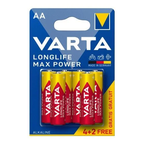 Φωτογραφία προϊόντος: Μπαταρία Alkaline Varta Longlife Max Power AA LR06 (6 τεμ.) N60680