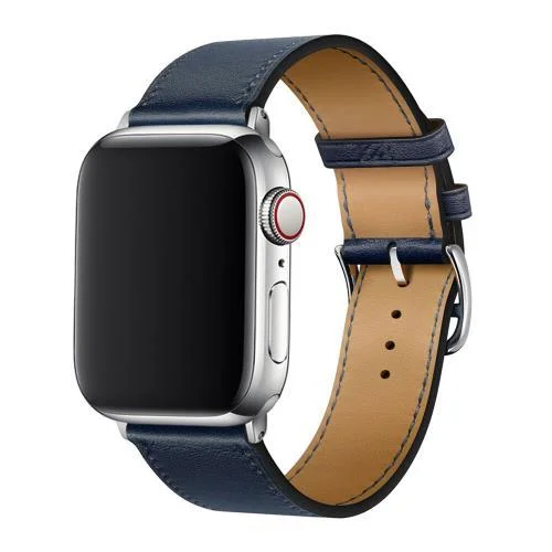 Φωτογραφία προϊόντος: Λουράκι Devia Elegant PU Leather Apple Watch (38/ 40/ 41/ 42mm) Σκούρο Μπλε N62100
