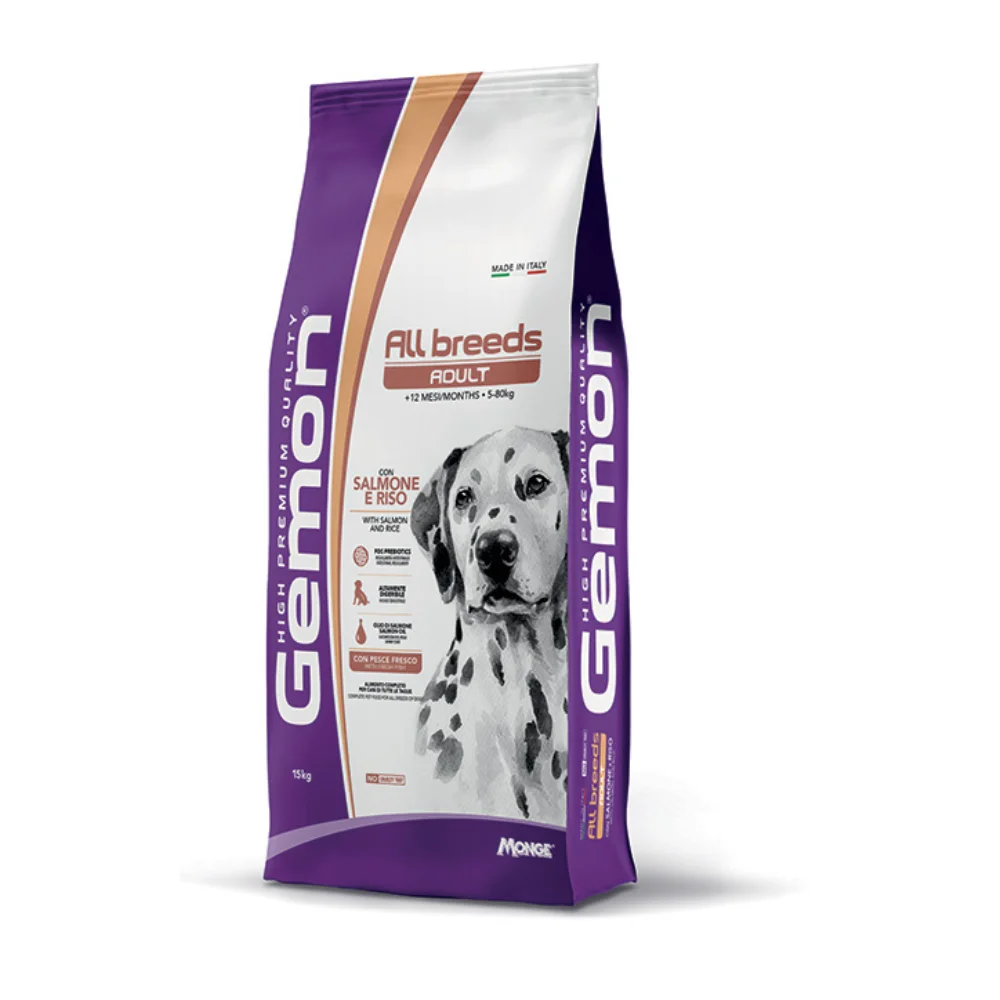 Φωτογραφία προϊόντος: Gemon Dog All Breeds Adult with Salmon and Rice 15kg
