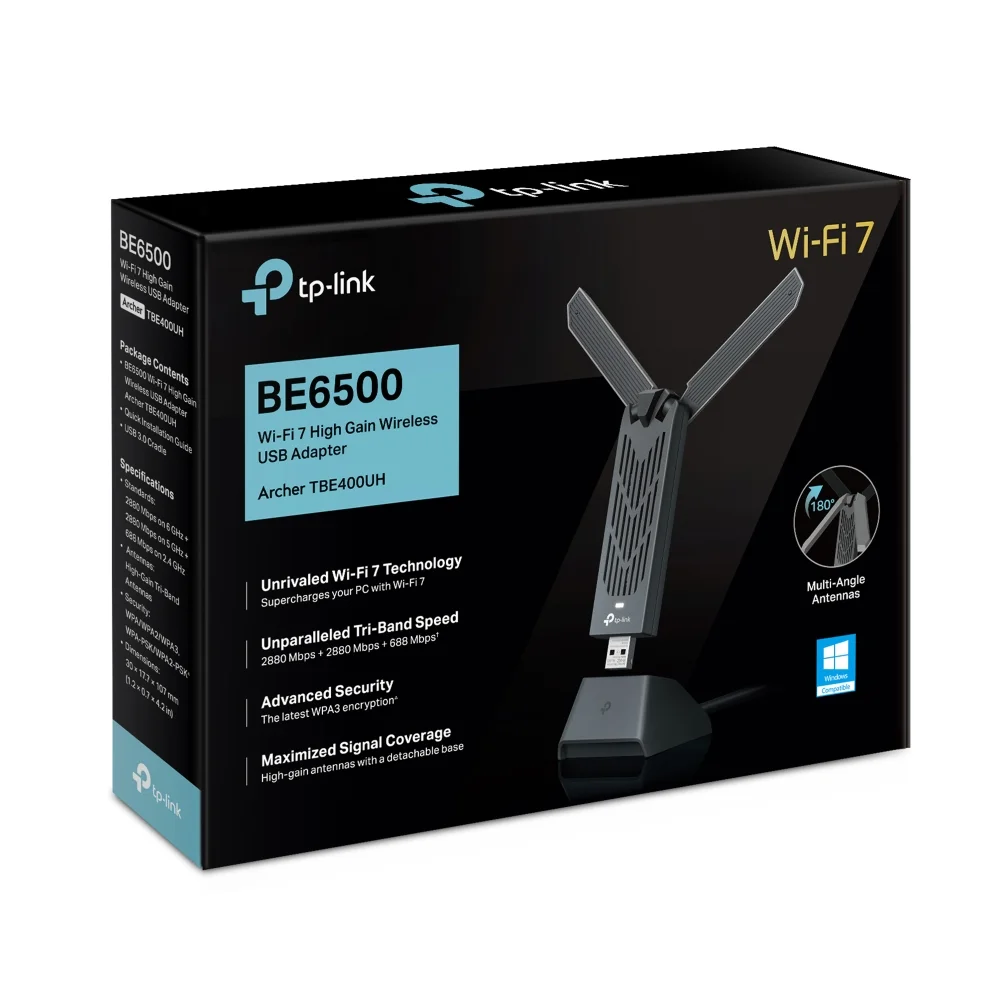 Φωτογραφία προϊόντος: TP-LINK ΑΣΥΡΜΑΤO USB WiFi7 BE6500 High Gain