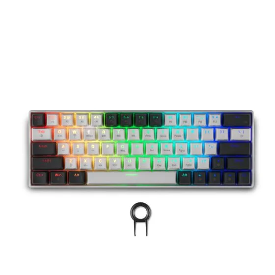 Φωτογραφία προϊόντος: Spartan Gear - Pegasus 2 RGB Wired + Wireless 63 keys Mechanical Gaming Keyboard (WHITE/GREY)