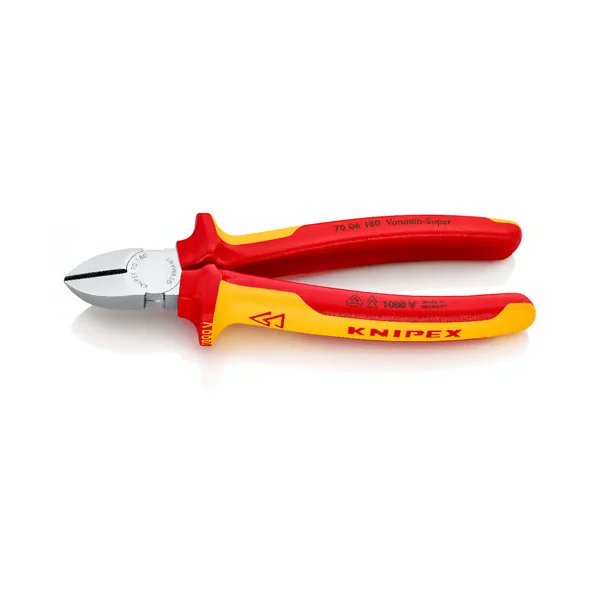 Φωτογραφία προϊόντος: KNIPEX 7006180 Πλαγιοκόφτης Με Μόνωση 1000V 180mm