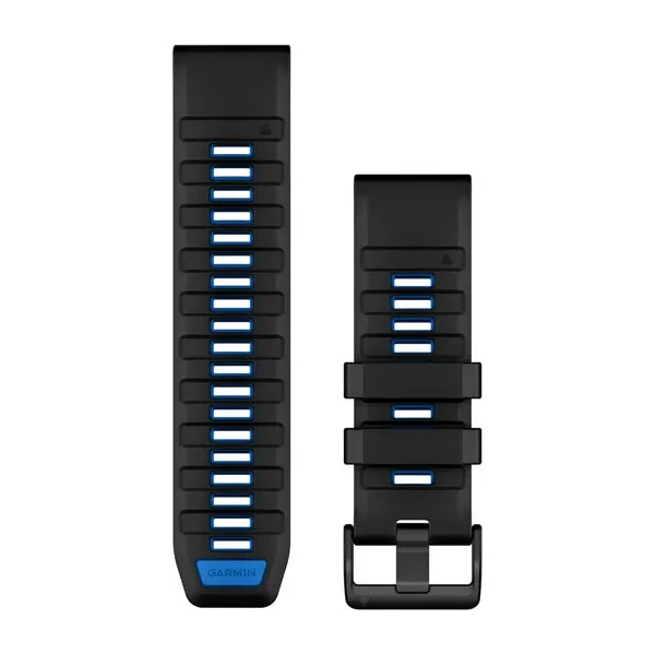 Φωτογραφία προϊόντος: GR Garmin QuickFit 26 Silicone Bands Black and Pilot Blue with Black έως 12 άτοκες δόσεις ή 24 δόσεις