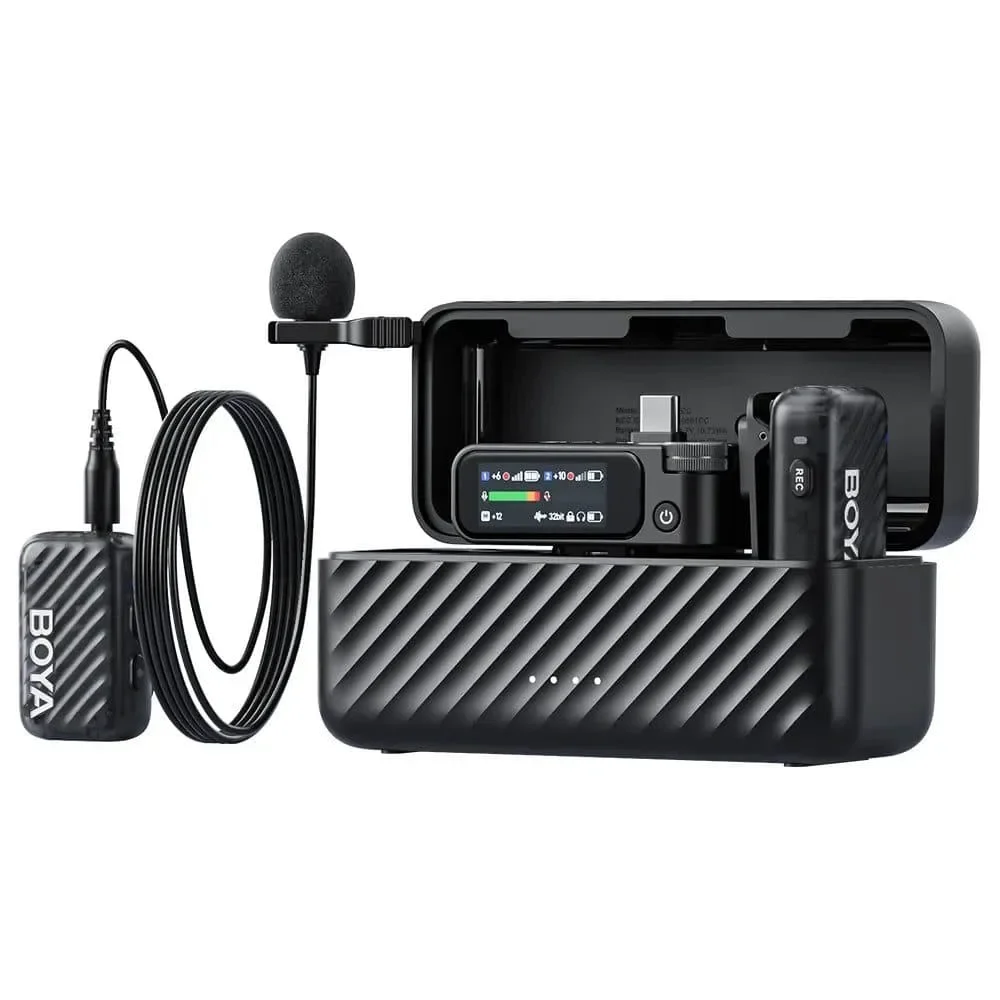 Φωτογραφία προϊόντος: GR Boya BOYAMIC 2-01 Wireless HD 2x Lavalier Microphone USB-C & Camera έως 12 άτοκες δόσεις ή 24 δόσεις