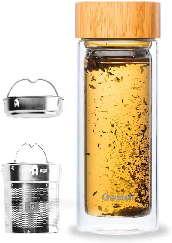 Φωτογραφία προϊόντος: GR Qwetch Double Wall Teamug Bamboo Lid 320ml έως 12 άτοκες δόσεις ή 24 δόσεις