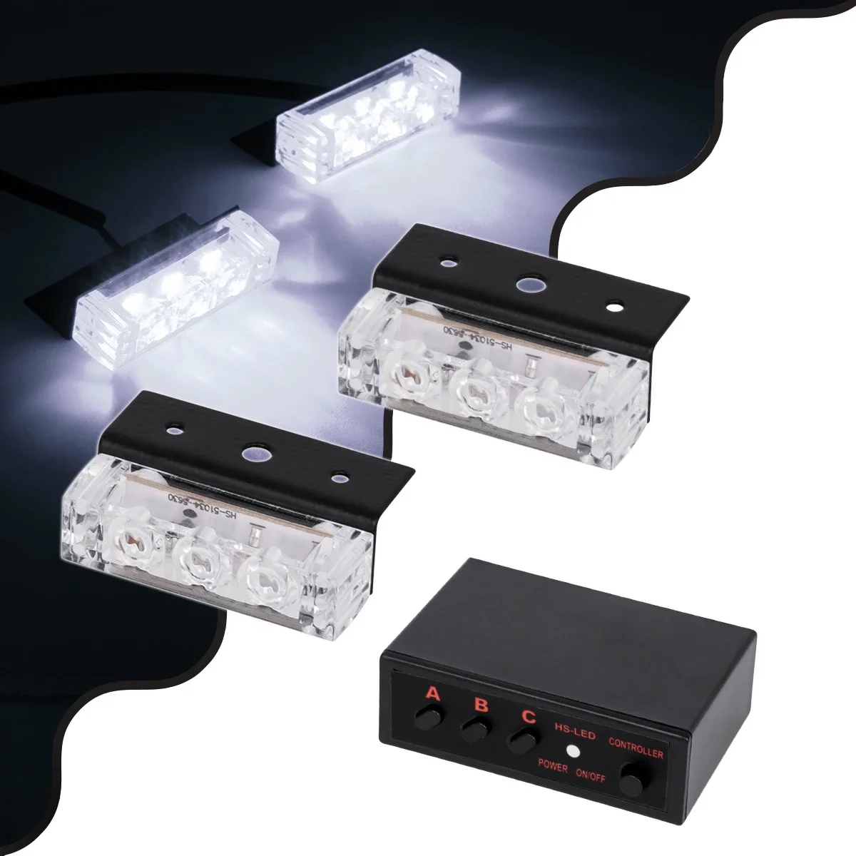 Φωτογραφία προϊόντος: GloboStar® 85004 PRO Series ΣΕΤ 2 x Μπάρες Σήμανσης Οχήματος Ασθενοφόρου για Αυτοκίνητα & Φορτηγά 3 Προγραμμάτων Φωτισμού STROBE LED HIGH POWER 6W DC 10-30V Αδιάβροχο IP65 Ψυχρ