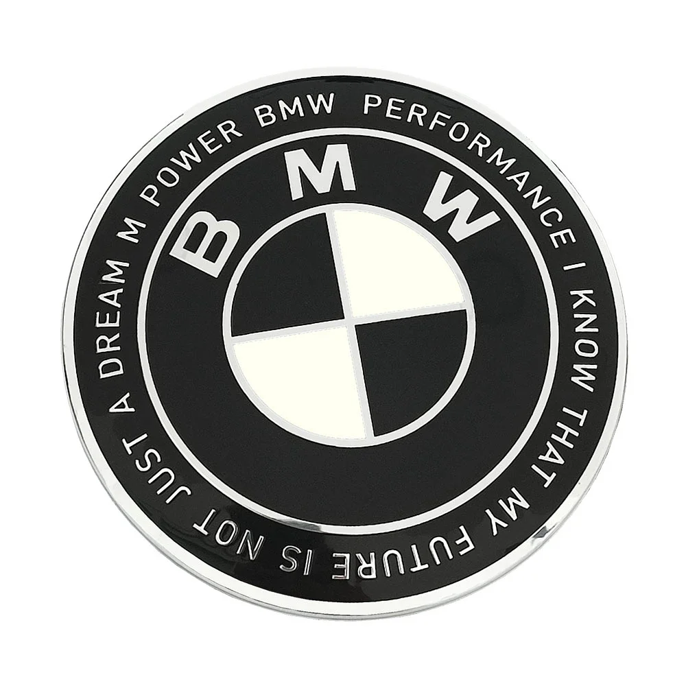 Φωτογραφία προϊόντος: OEM Σήμα καπό BMW 82mm M Performance 50th anniversary Black 1τμχ