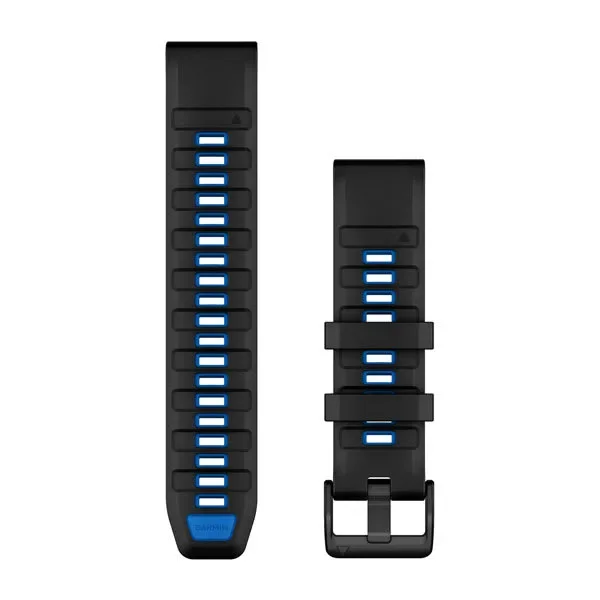 Φωτογραφία προϊόντος: GR Garmin QuickFit 22 Silicone Bands Black and Pilot Blue with Black έως 12 άτοκες δόσεις ή 24 δόσεις