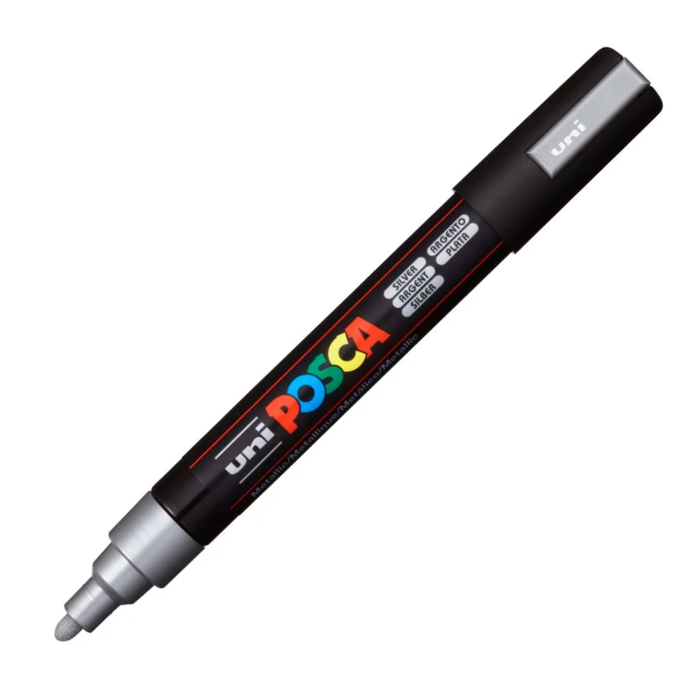 Φωτογραφία προϊόντος: Uni-Posca Μαρκαδόρος Posca PC-5M Silver Uni-Ball