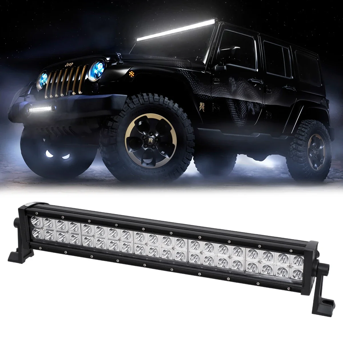 Φωτογραφία προϊόντος: GloboStar® 85462 PRO Series Μπάρα Ίσια - Straight για Αυτοκίνητα & Φορτηγά LED CREE XBD 120W 12000lm DC 10-30V Αδιάβροχη IP65 Ψυχρό Λευκό 6000K