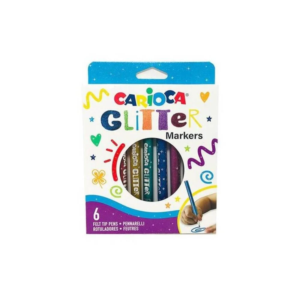 Φωτογραφία προϊόντος: Carioca Σετ Μαρκαδόρος Glitter 1 mm 6 τεμ
