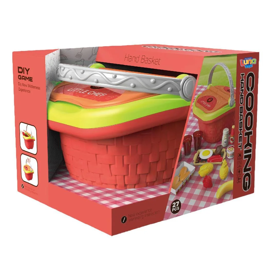 Φωτογραφία προϊόντος: Luna Toys Βαλιτσάκι Πικ Νικ Σετ Κουζινικά 23x20x18cm Κόκκινο Luna