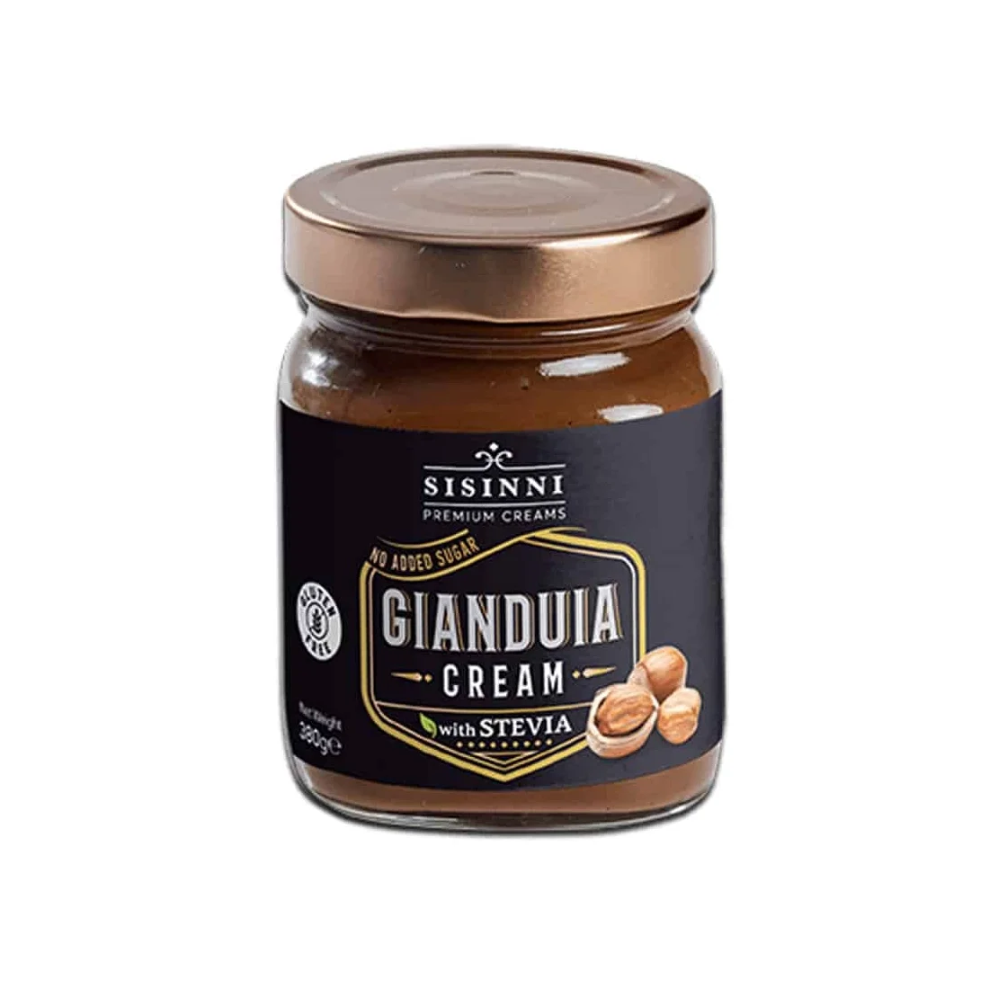 Φωτογραφία προϊόντος: Sisinni - Rito's Food - Σοκολατοειδή Κρέμα Σοκολάτας Gianduia με Στέβια • Sisinni • 380γρ
