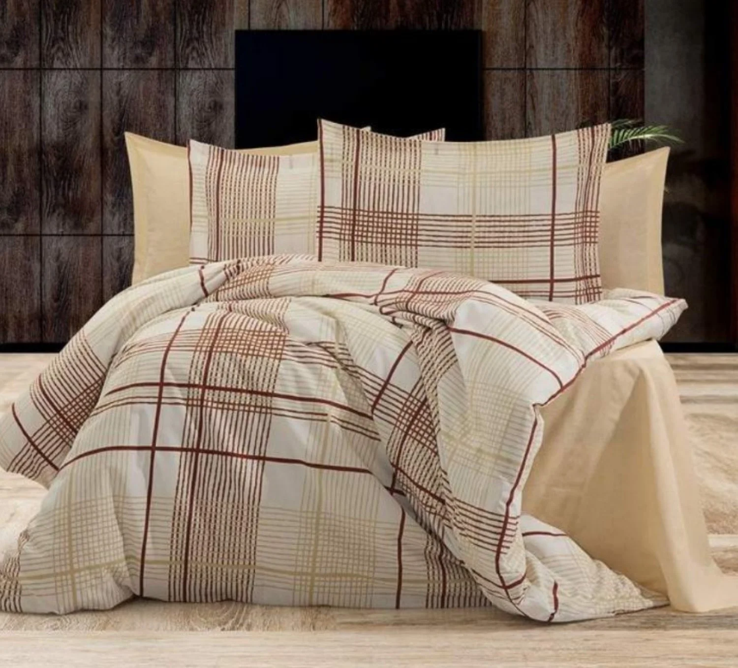 Φωτογραφία προϊόντος: MayHome Σετ Σεντόνια Polycotton Ημίδιπλα 2520736541 (Π: 180cm x Μ: 240cm) – Γεωμετρικό