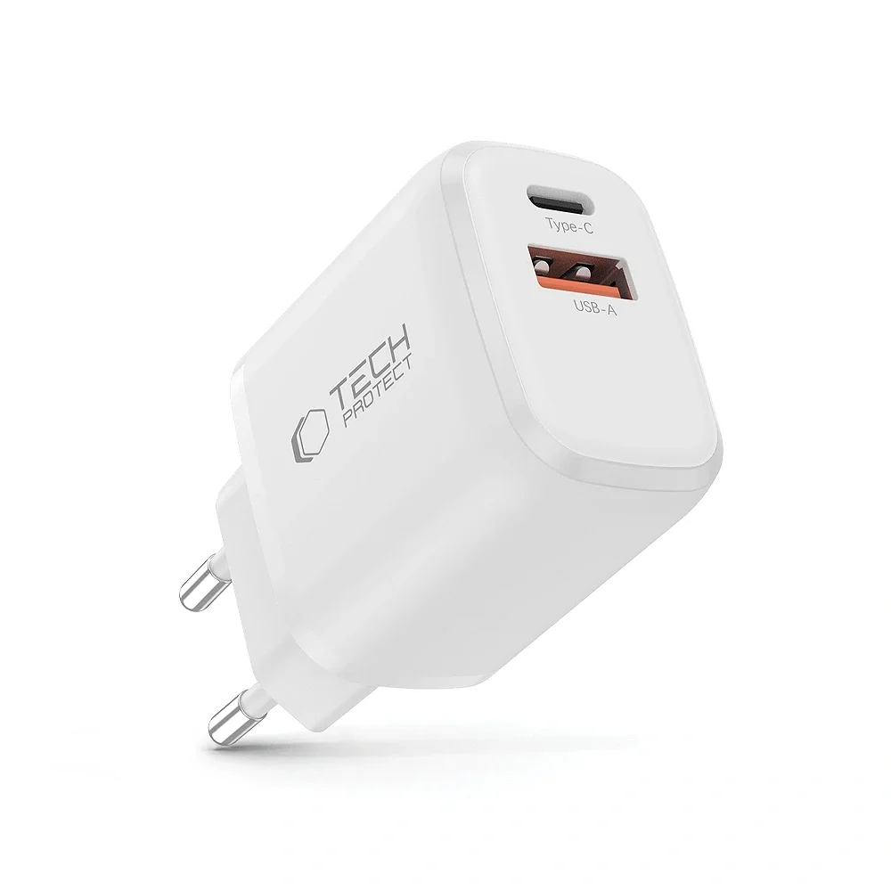 Φωτογραφία προϊόντος: Tech-Protect Φορτιστής NCA30 USB-A / USB-C PD 30W / QC3.0 White
