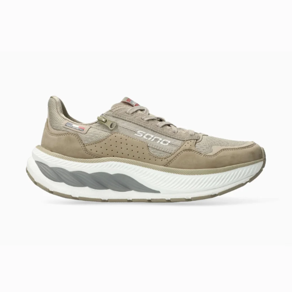Φωτογραφία προϊόντος: MEPHISTO SANO Mephisto/Sano Sneakers Ανδρικό δέρμα/ύφασμα Μπεζ SAN/STRIDE L/TAUPE