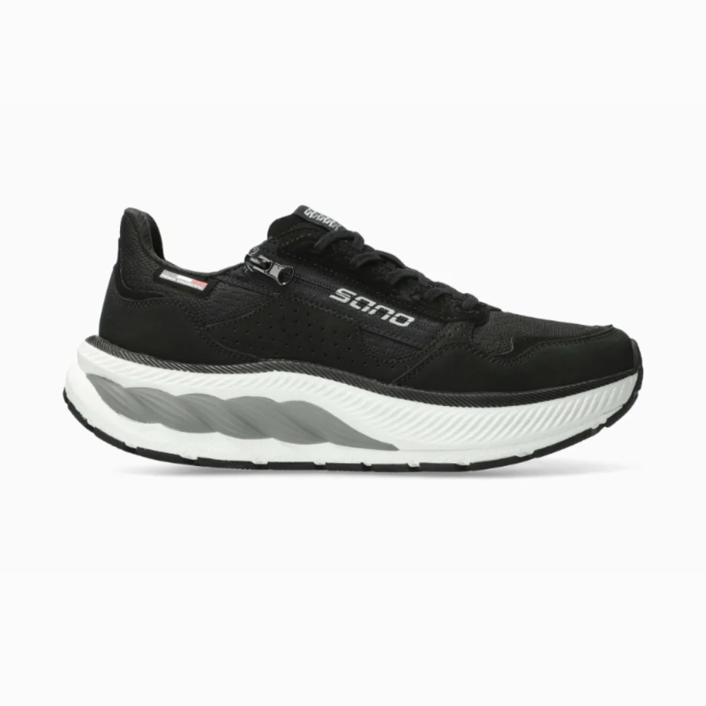Φωτογραφία προϊόντος: MEPHISTO SANO Mephisto/Sano Sneakers Ανδρικό δέρμα/ύφασμα Μαύρο SAN/STRIDE BLACK