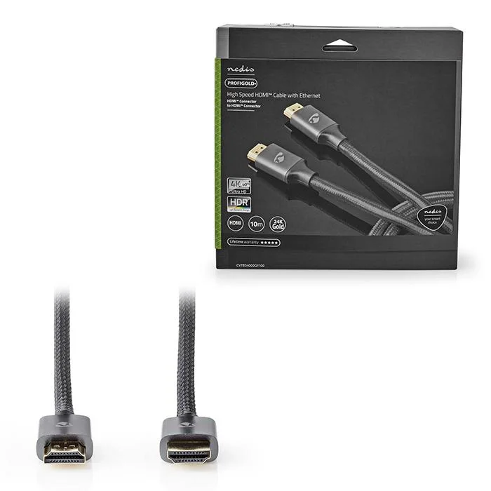 Φωτογραφία προϊόντος: NEDIS Καλώδιο Premium High speed HDMI with Ethernet, HDMI αρσ. - HDMI αρσ. 10.00m.