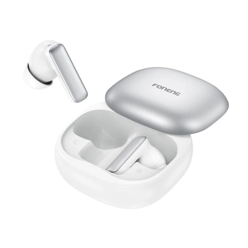 Φωτογραφία προϊόντος: True Wireless Ακουστικά Bluetooth Foneng BL166 Sliding-Lid ANC+ENC Ασημί N70248