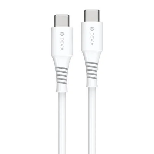 Φωτογραφία προϊόντος: Καλώδιο Σύνδεσης USB 2.0 Devia EC636 USB C σε USB C PD 60W 1m GRS Λευκό N63879