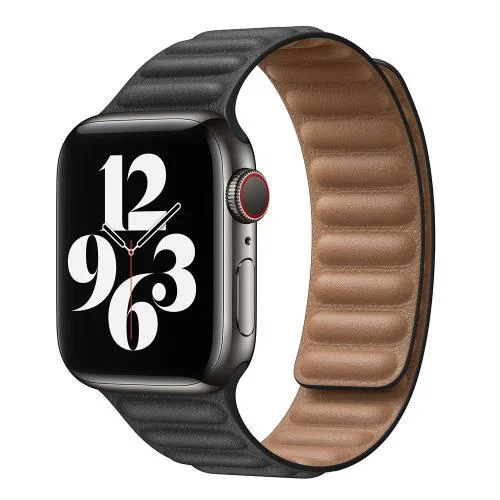 Φωτογραφία προϊόντος: Λουράκι Devia Elegant Leather Apple Watch (38/ 40/ 41/ 42mm) Two-Tone Μαύρο N62109