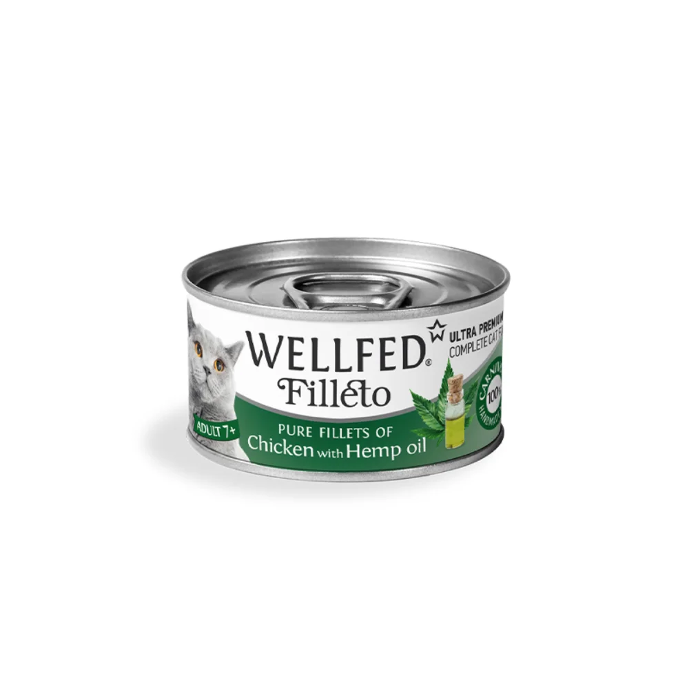 Φωτογραφία προϊόντος: Wellfed Filleto +7 with Chicken + Hemp Oil 70gr