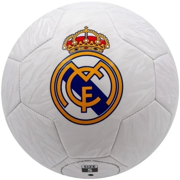Φωτογραφία προϊόντος: PHI INTERNATIONAL Μπάλα ποδοσφαίρου Real Madrid football logo’s camo metallic white size 5 -121909