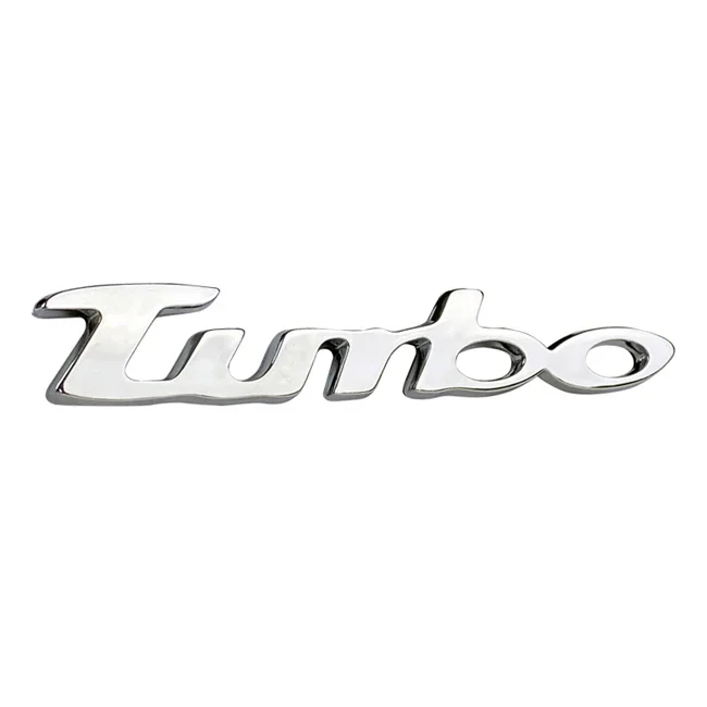 Φωτογραφία προϊόντος: AUTO GS Αυτοκόλλητο σήμα χρωμίου 3D "TURBO" 13.5cm x 2cm 1Τμχ