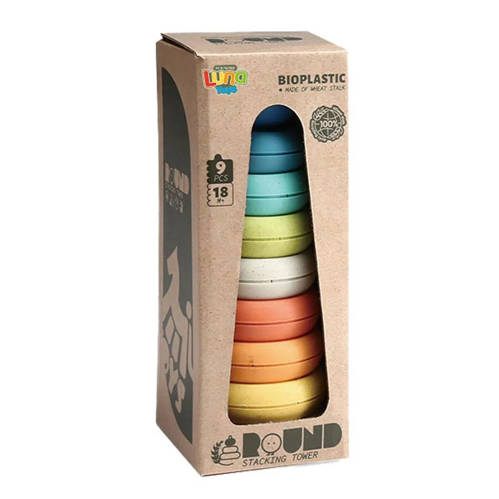 Φωτογραφία προϊόντος: Luna Toys Πύργος Κύλινδρος 9 τεμ. 8,2x8x21cm - Luna