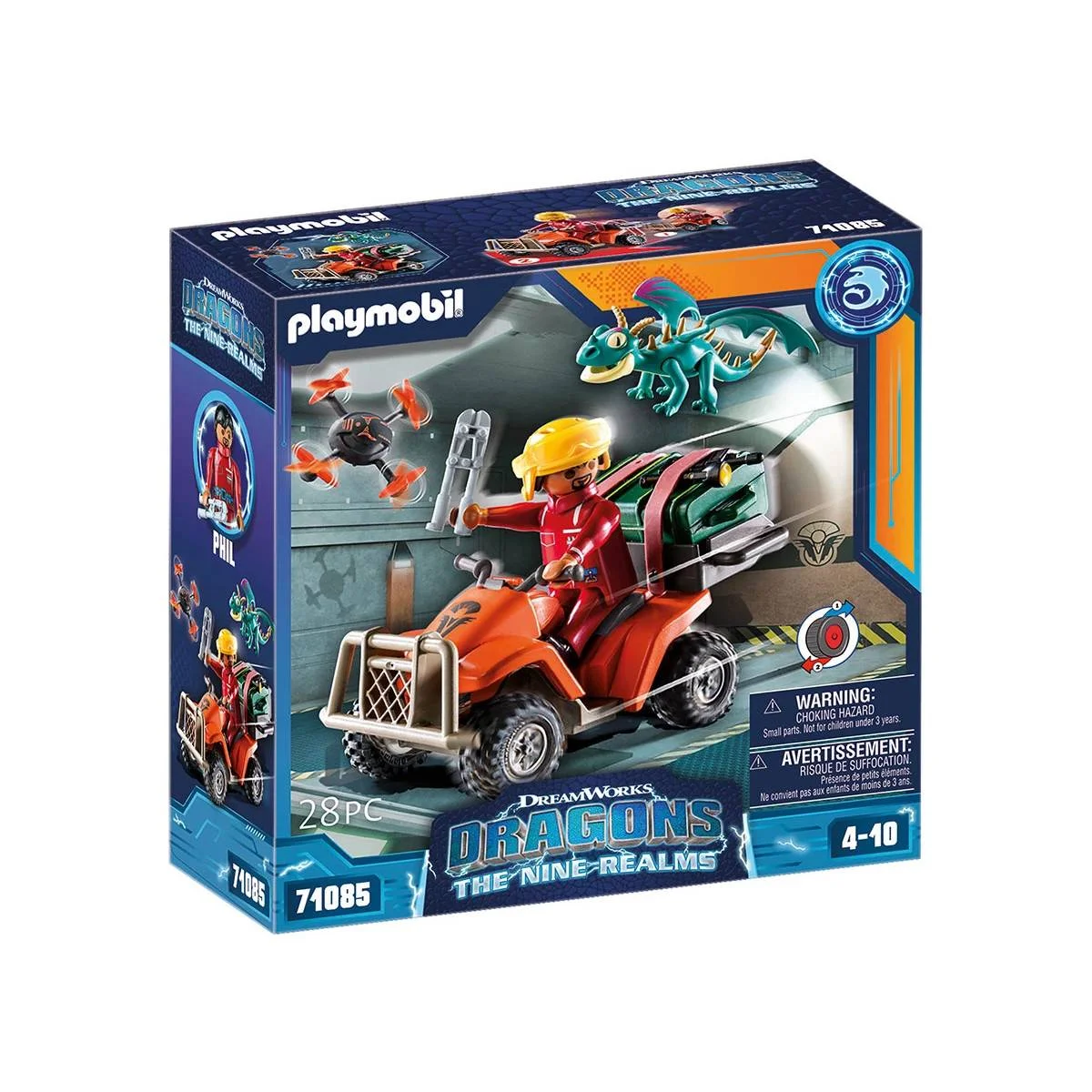 Φωτογραφία προϊόντος: Playmobil 71085 Dragons: The Nine Realms - Phil με τετράτροχη μοτοσικλέτα ATV