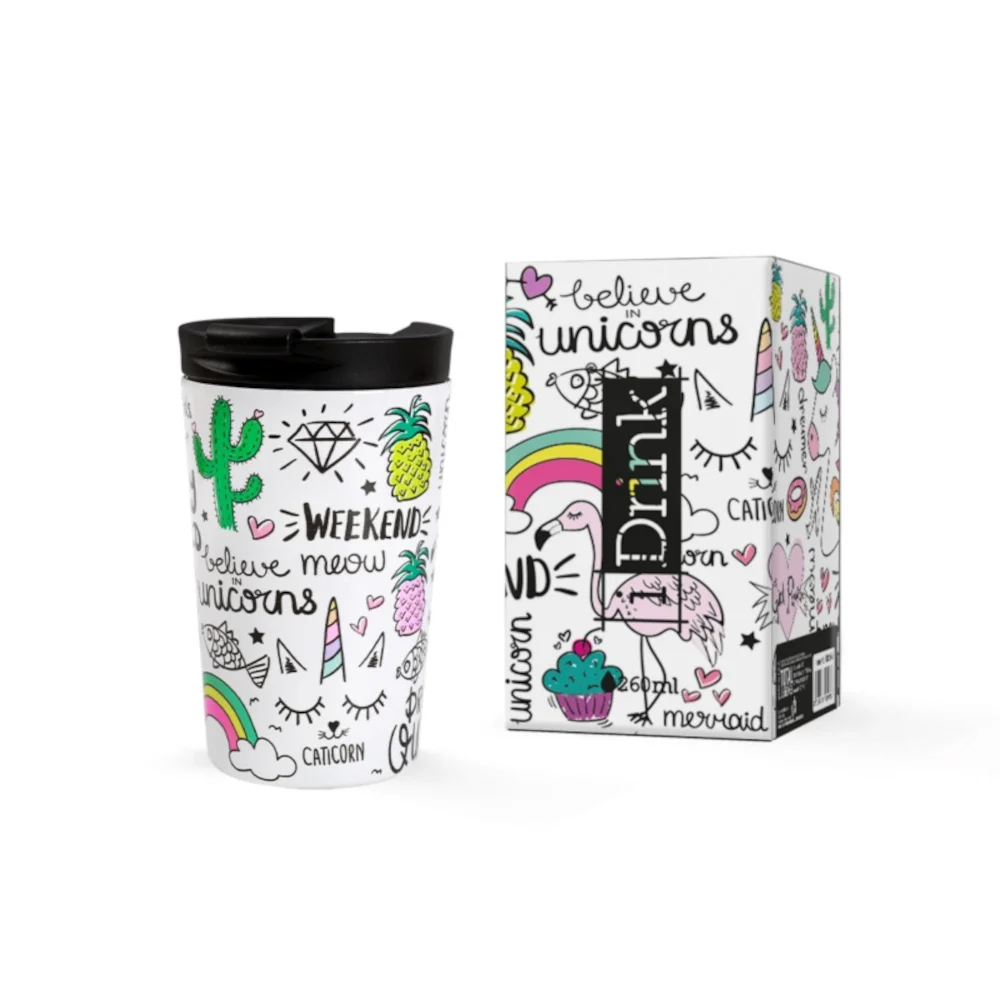 Φωτογραφία προϊόντος: TOTAL GIFT ID0242 ΚΟΥΠΑ i DRINK TRAVEL MUG 260ml UNICORN