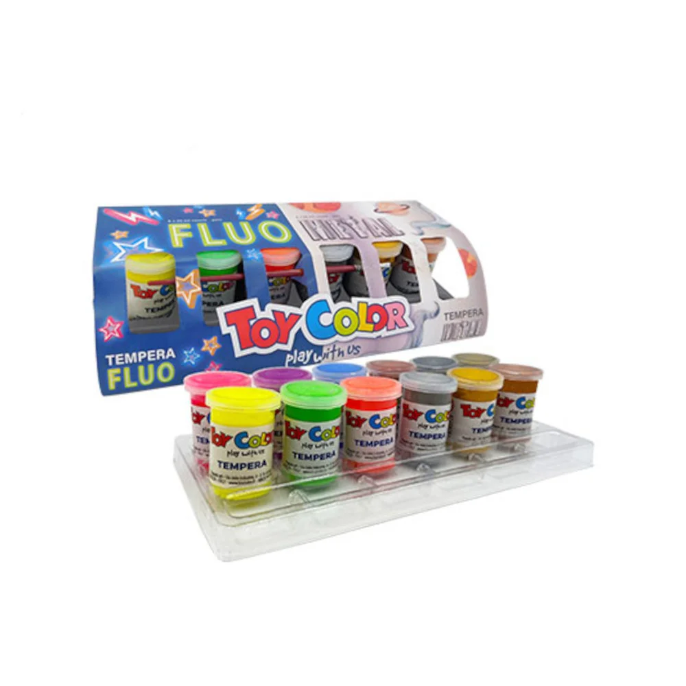 Φωτογραφία προϊόντος: TOY COLOR ΤΕΜΠΕΡΑ SUPER WASH 12 ΧΡΩΜΑΤΑ 25ml KIDS POSTER FLUO/METAL