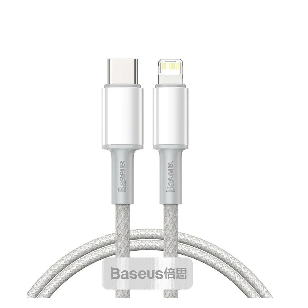 Φωτογραφία προϊόντος: Baseus High Density Braided USB-C to Lightning Cable 20W Λευκό 1m