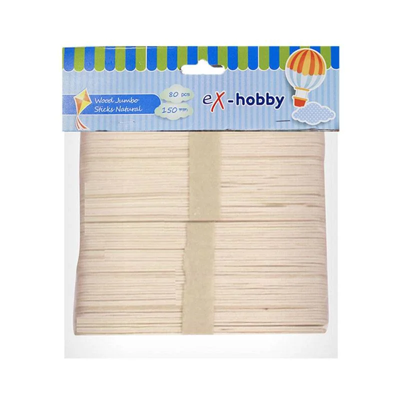 Φωτογραφία προϊόντος: eX-hobby ΞΥΛΑΚΙΑ EXAS 15CM ΦΥΣΙΚΟ ΧΡΩΜΑ 80ΤΕΜ