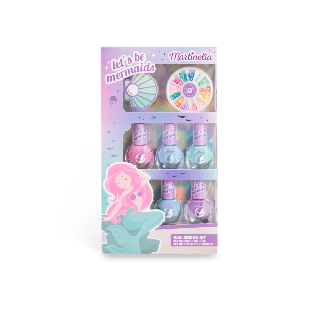 Φωτογραφία προϊόντος: Martinelia Lets Be Mermaids Nail Design Kit Βερνίκια Νυχιών Διακοσμητικά Νυχιών +amp; Λίμα