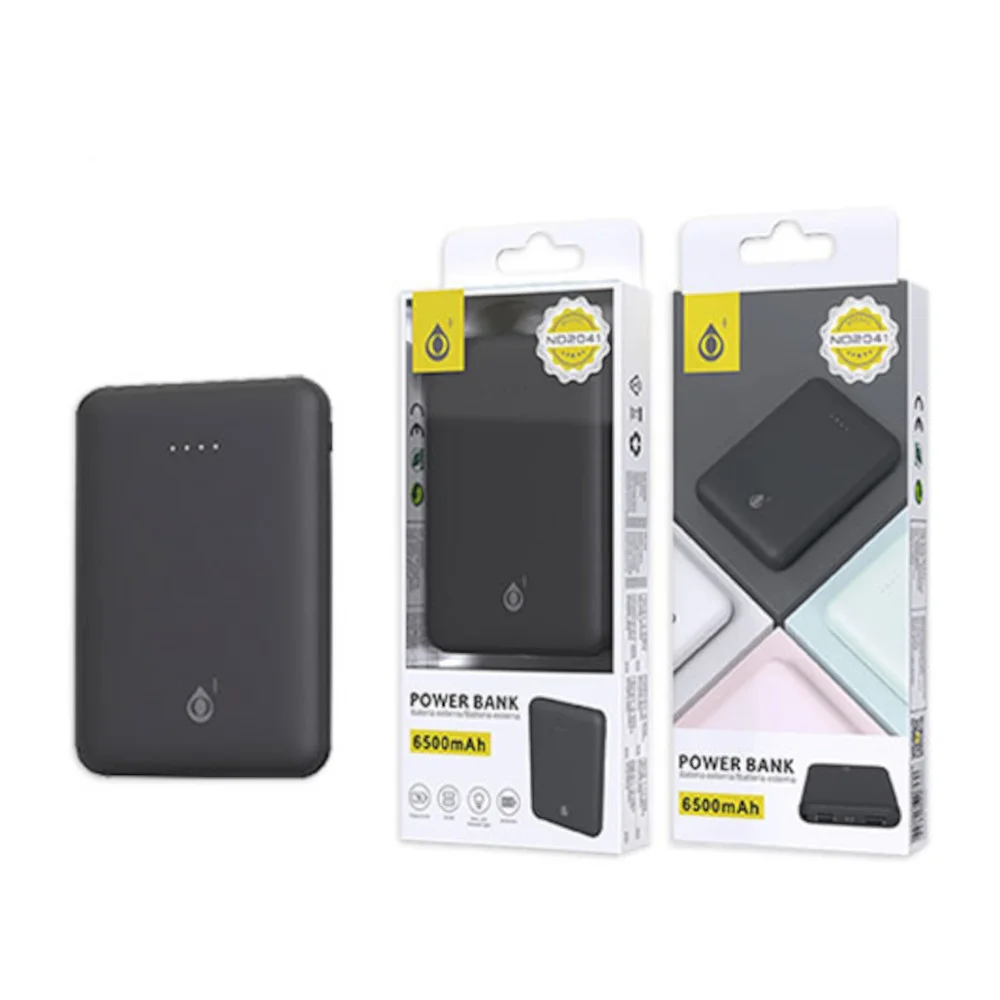 Φωτογραφία προϊόντος: MTK POWER BANK IRIS 6500mAh 5V/2A 2USB ΜΑΥΡΟ