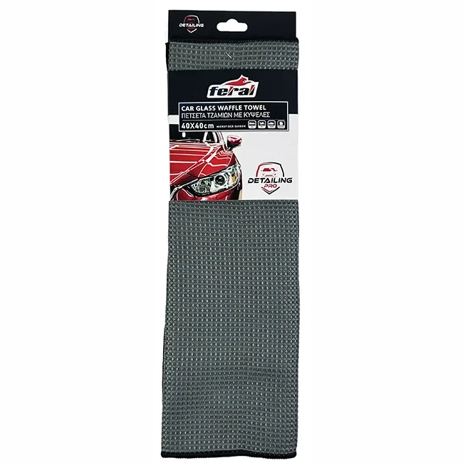 Φωτογραφία προϊόντος: Πετσέτα Microfiber Feral Detailing Pro Για Τα Τζάμια Suede Με Κυψέλες 40x40cm 1 Τεμάχιο