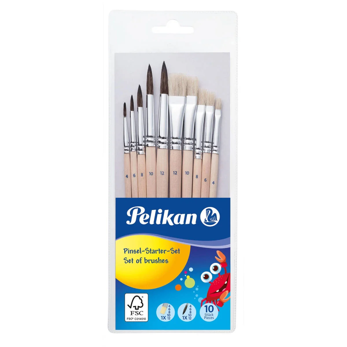 Φωτογραφία προϊόντος: PELIKAN ΠΙΝΕΛΑ STARTER SET PI10 SB 10 ΤΕΜΑΧΙΑ