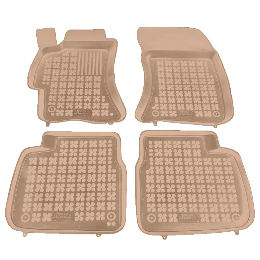 Φωτογραφία προϊόντος: Subaru Impreza (2007+)/ Forester (2008-2013) / Legacy (2004-2009) λαστιχένια μπεζ πατάκια σκαφάκια Rezaw Plast - 4τμχ