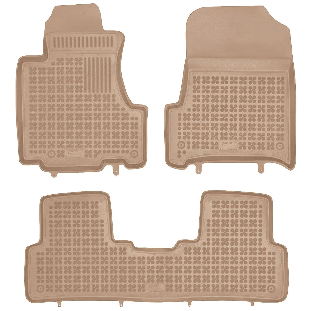 Φωτογραφία προϊόντος: Honda CR-V III (2007-2012) λαστιχένια μπεζ πατάκια σκαφάκια Rezaw Plast -3τμχ