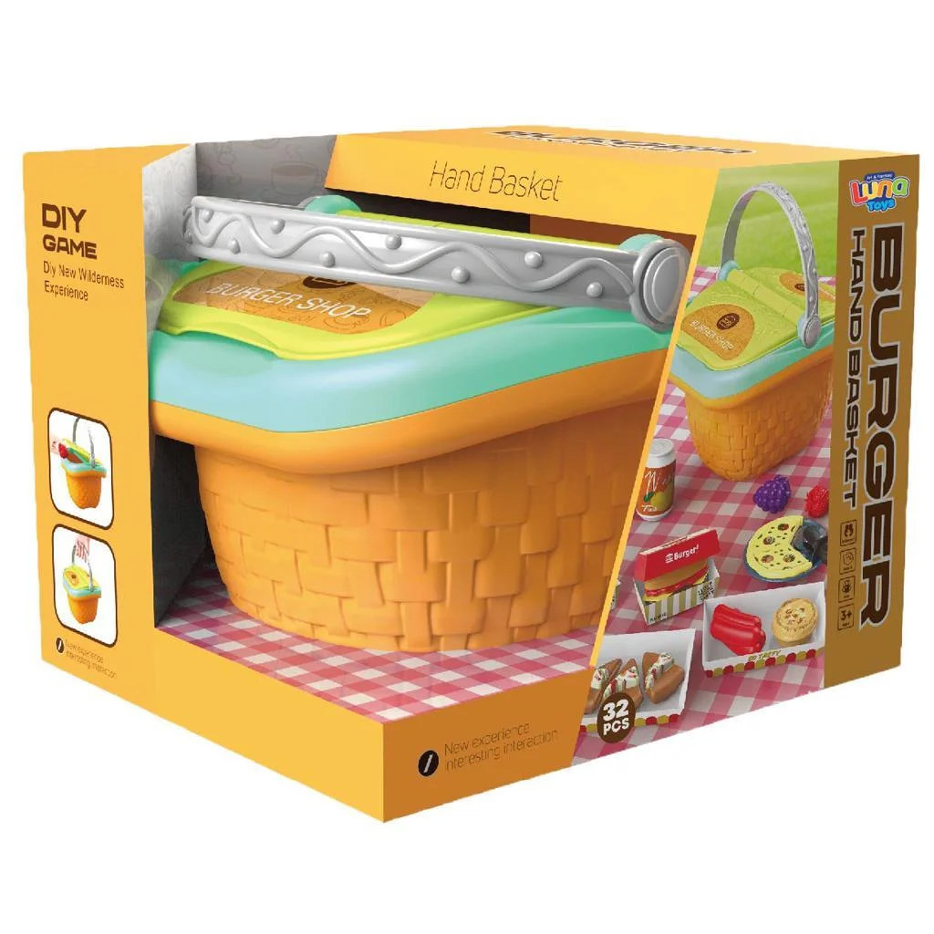 Φωτογραφία προϊόντος: Luna Toys Βαλιτσάκι Πικ Νικ Σετ Κουζινικά 23x20x18cm πορτοκαλί Luna