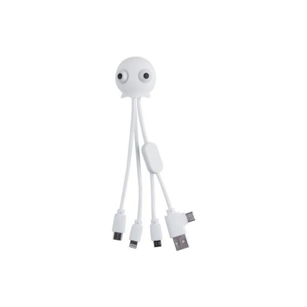 Φωτογραφία προϊόντος: XOOPAR JELLY MINI ECO FRIENDLY MULTI +amp; ANTI STRESS USB CABLE WHITE