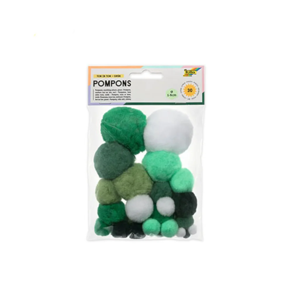 Φωτογραφία προϊόντος: FOLIA ΠΟΜ ΠΟΜ 30 ΤΜΧ 1-5cm ΜΙΧ ΠΡΑΣΙΝΟ