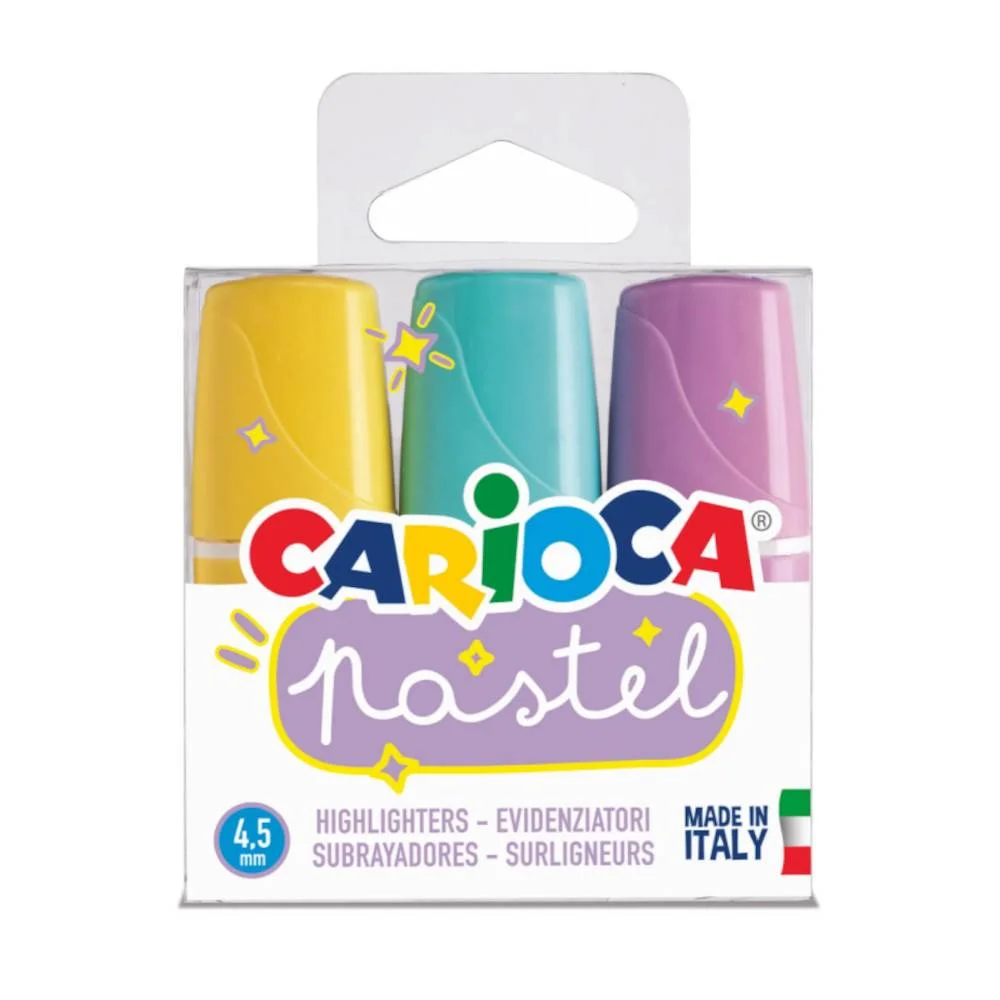 Φωτογραφία προϊόντος: Carioca Pastel mini Μαρκαδόρος Υπογράμμισης 4.5 mm 3τεμ