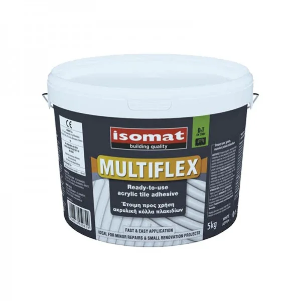 Φωτογραφία προϊόντος: Isomat MULTIFLEX 5 kg Έτοιμη Για Χρήση Παστώδης Κόλλα Πλακιδίων D2T