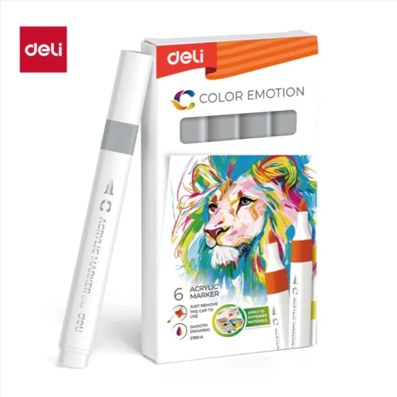 Φωτογραφία προϊόντος: Deli Color Emotion Μαρκαδόρος Σχεδίου Ακρυλικός C193A Grey - 231.751160-130