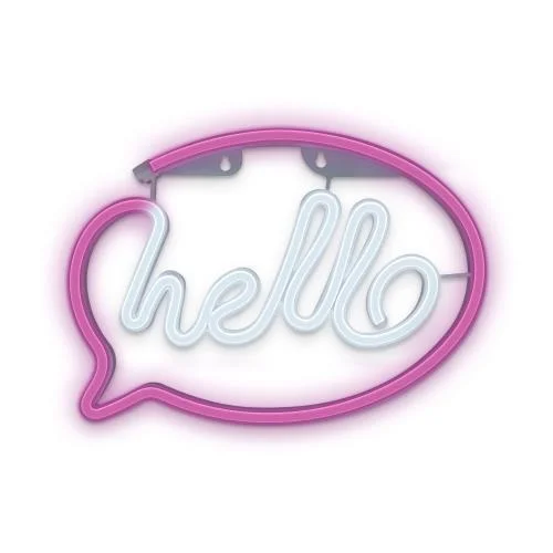 Φωτογραφία προϊόντος: Neon LED Forever Light FLNE15 HELLO (USB/Μπαταρίας & On/Off) Ροζ - Λευκό N64451
