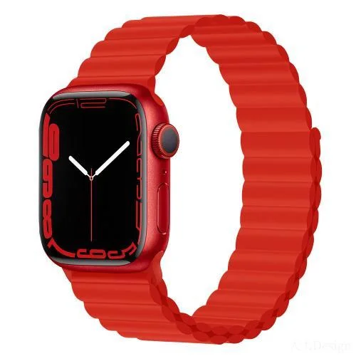 Φωτογραφία προϊόντος: Λουράκι Devia Sport3 Silicone Magnet Apple Watch (38/ 40/ 41/ 42mm) Deluxe Κόκκινο N60255